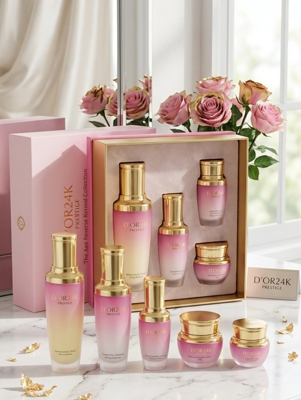 💎 NWT D’OR24K Prestige Age-Reverse 5-Piece Skincare Set